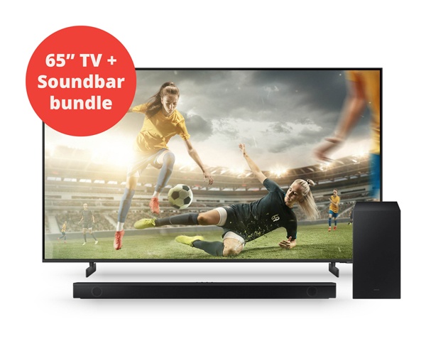 Samsung 65 curved hot sale tv with soundbar