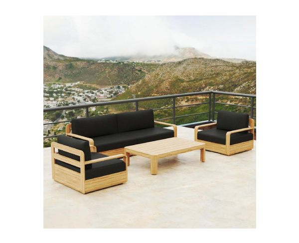 Mimosa Mandala Teak Timber 4 Piece Lounge Setting Mimosa Outdoor